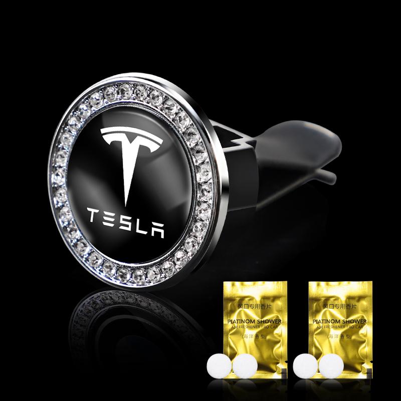 Car Freshener Solid Perfume Air Conditioner Vent Mount Clip For Tesla Model 3 Y S X Cybertruck Juguete Roadster Coil Bonina