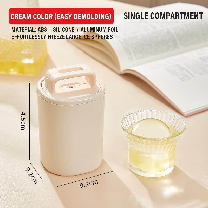Ice Ball Mold Round Large Ice Cube Tray Reusable Plastic Spherical Ice Maker for Drinks Home Bar Tool Kitchen Gadget BQ6.5CM