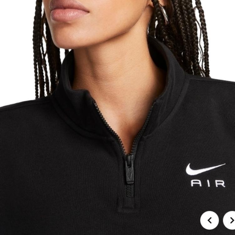 Nike Sweatshirts Women's Black Half Turtleneck Moderate Regular FB8068-010