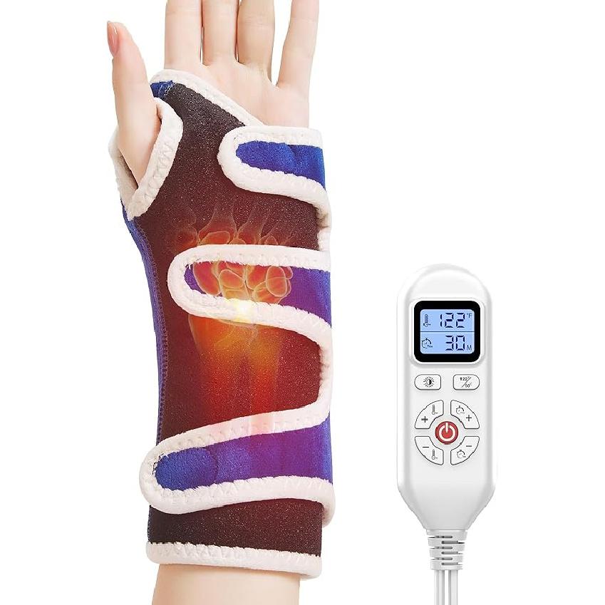 Heating Pad for Wrist,Heated Wrist Brace for Carpal Tunnel Pain,Wrist Heating Pad for Pain Relief, Auto Shut Off,Heated Wrist Wrap for For Wrist