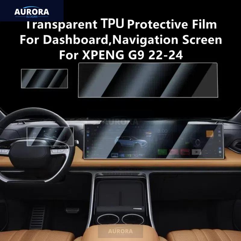 Per XPENG G9 22-24 Cruscotto, Schermo di Navigazione Pellicola Protettiva Trasparente in TPU Accessori Antigraffio Modifica
