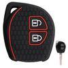 2-knapps silikon bilnøkkeldeksel til Suzuki Swift Ignis Vitara Liana Ciaz Baleno bilnøkkeldekseldeksel skalldekor