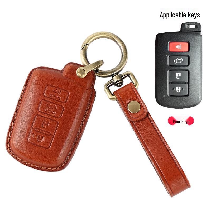 Cross-Border Compatible Cowhide Key Bag for Toyota Avalon, Camry, Corolla, Highlander, RAV4