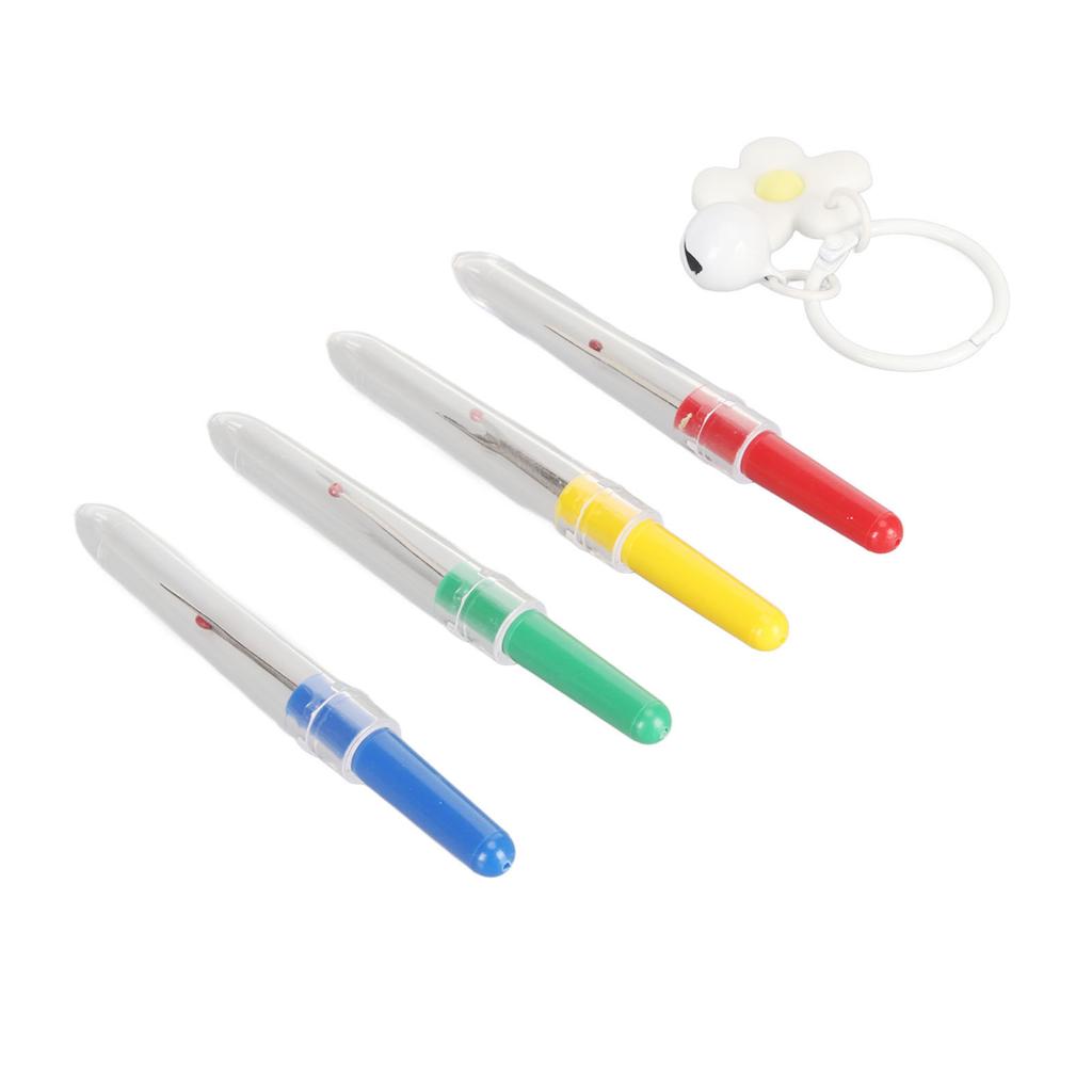 4Pcs Sewing Seam Rippers High Carbon Steel Ergonomic Handle Red Mini Ball Thread Remover for Sewing