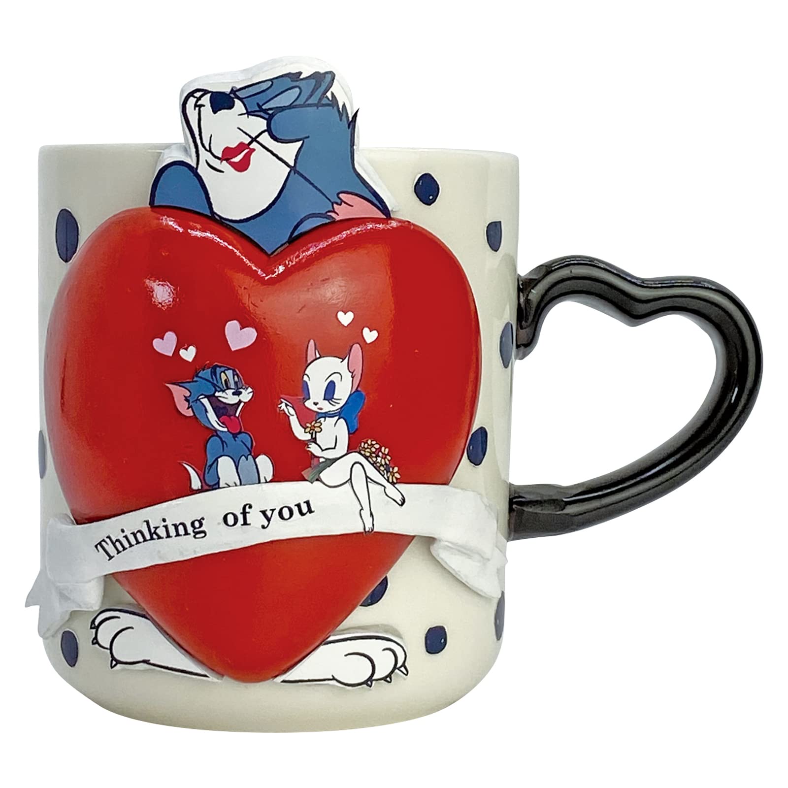

Sun Art and Toodles LOVE SAN3928 Tom Jerry & Mug, Approx. 280ml, белый