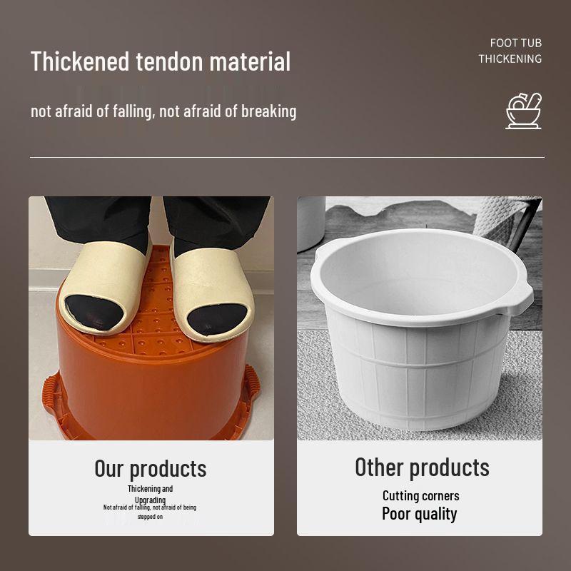 Deep Plastic Foot Bath Tub for Home Massage and Spa, Special for Lower Legs and Foot Washing