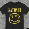 Satoshi Nakamoto Bitcoin Shirt Crypto Smiley T-Shirt, Funny Bitcoin Miner Gift, Vintage 90 Bootleg Bitcoin Smiley Tee, BTC Retro Funny Shirt