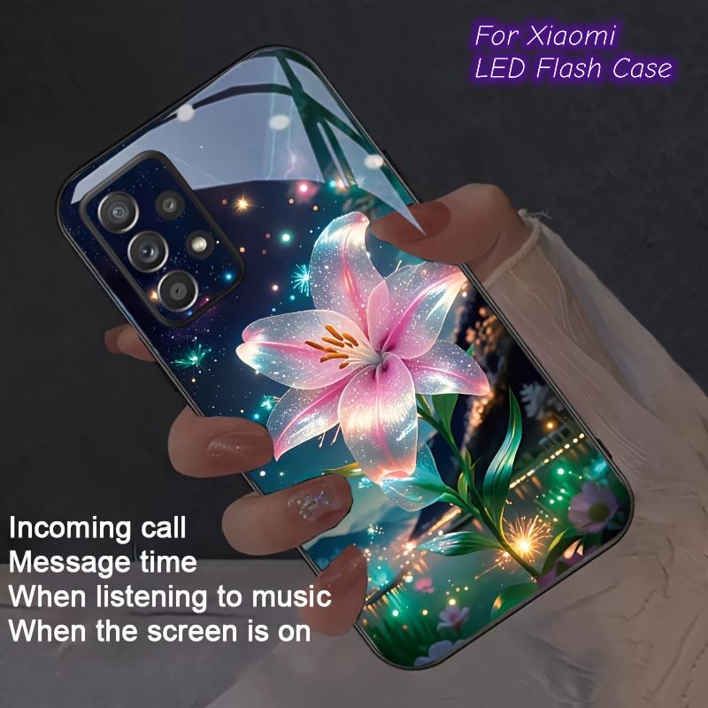 Sunflowers Printed LED Phone Case for Xiaomi Redmi Note 14 13 12 11 Pro Plus 5G 12S 11S 10S 10 12C 13C 14C 12 13 4G Flash Cover