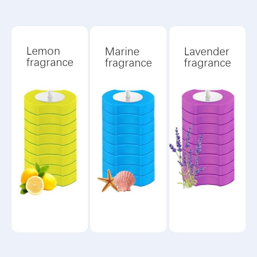 Einweg-Toilettenbürstenköpfe mit 3 Duftoptionen - Austauschbares Reinigungswerkzeug für Haushaltsbäder
