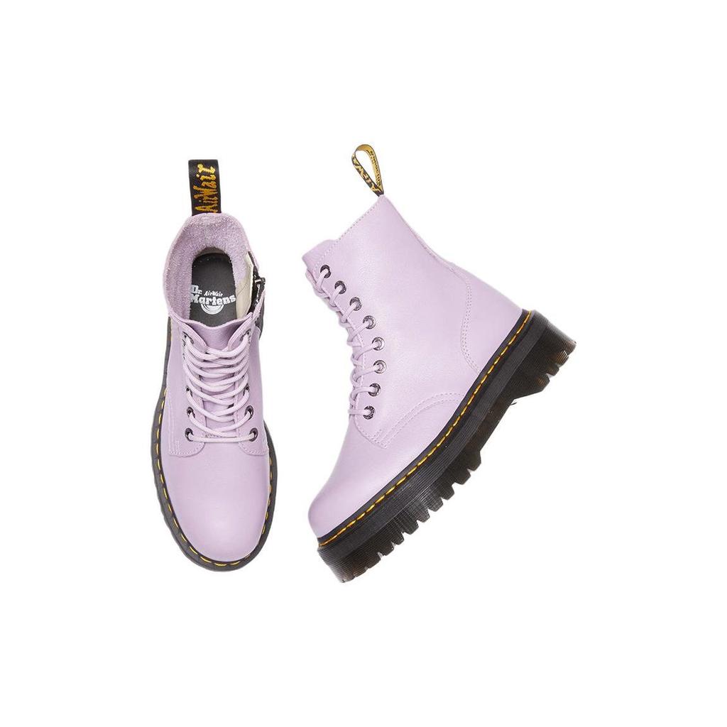Dr.. Martens Jadon Series Piele Talpă Groasă 8 Găuri Șireturi Botine Scurte Unisex Violet 26378308