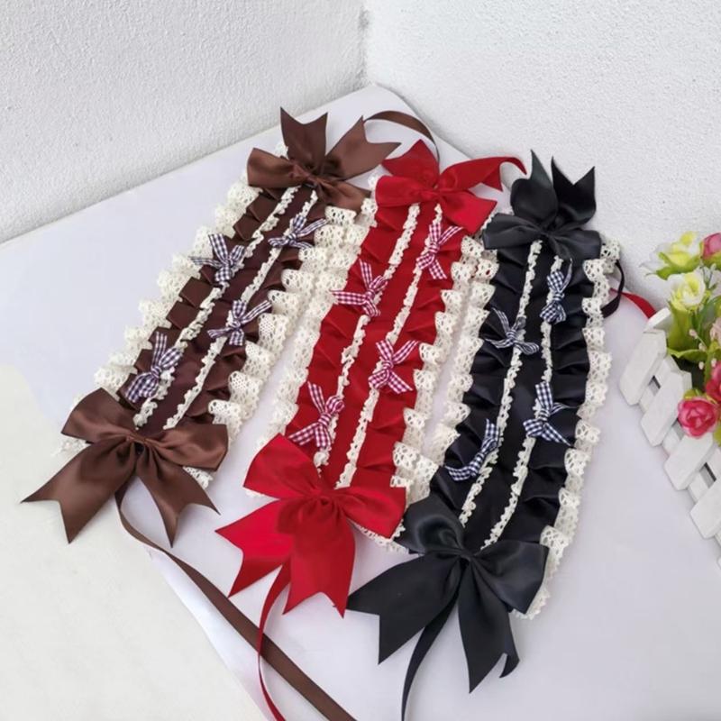 Stylish Lace Bows Headband Comfortable Hairpiece Breathable Hairband Perfect For Anime Conventions Fashion Accessories