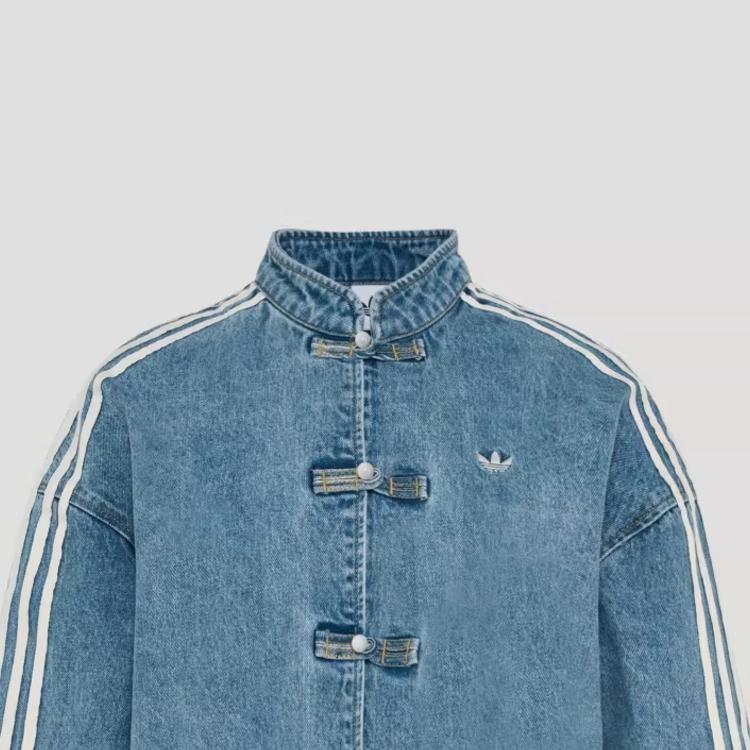 Adidas Originals SS26 Long Sleeve Stand Collar New Chinese Style Jacket Women jackets KY5743