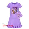 Demon Kpop Hunters Girl Short Sleeve Sleep Dress With Ruffle Hem For Use Bedroom