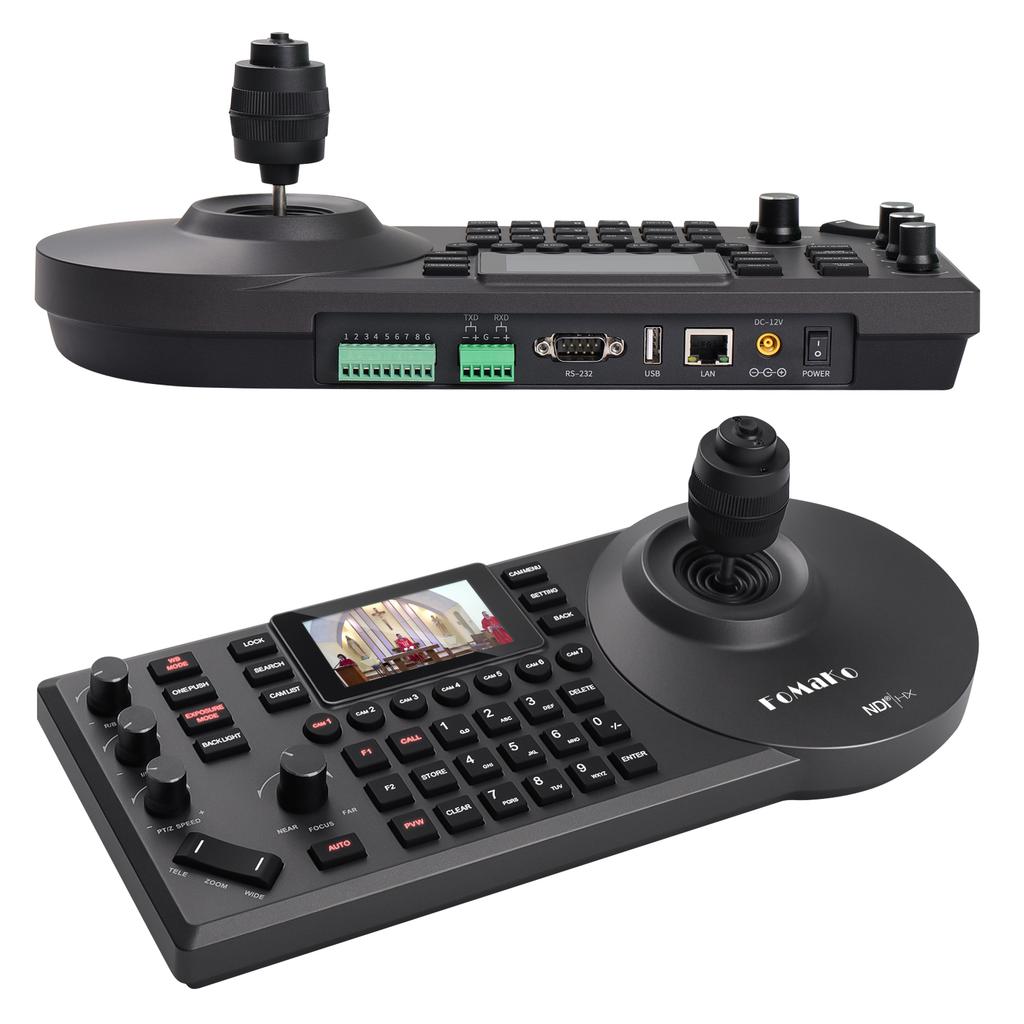 Newest Hot Sale FoMaKo KC608 Pro OEM ODM Support 255 PCS Cameras PoE NDI Camera Controller IP KC608pro PTZ Controller Keyboard