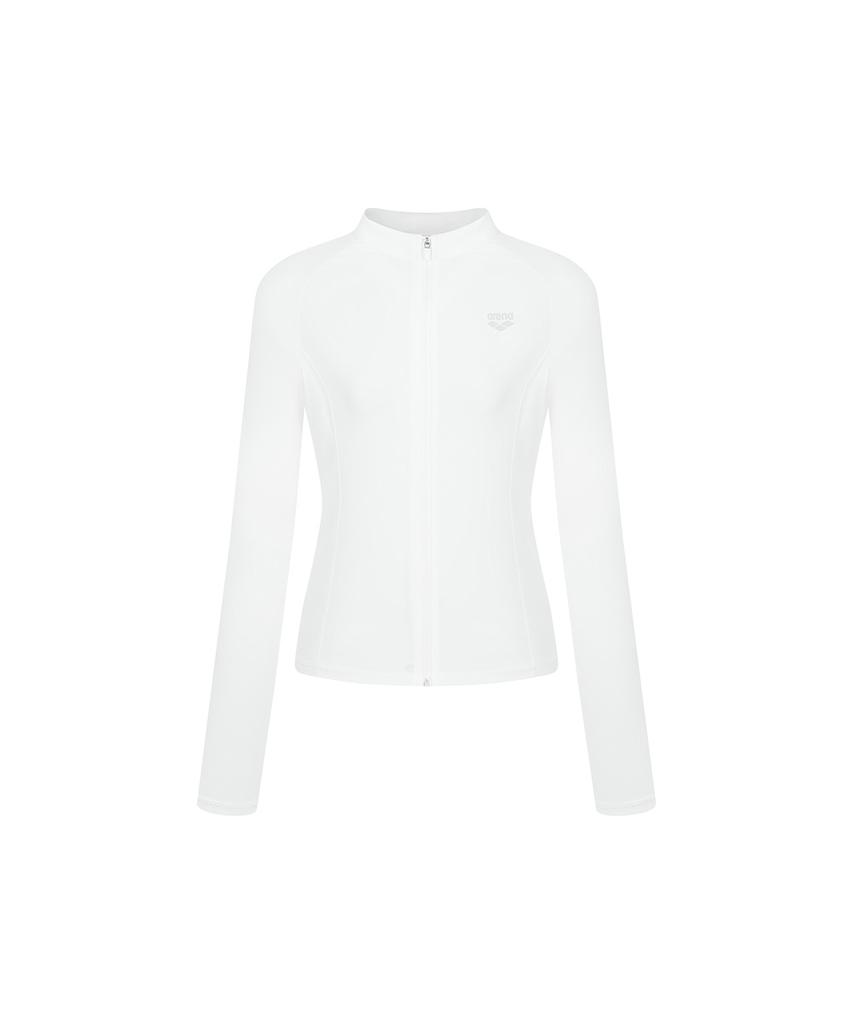 Alena Core Women'S Regular Fit Zip-Up Rash Guard A6Bl1Qr41Wht