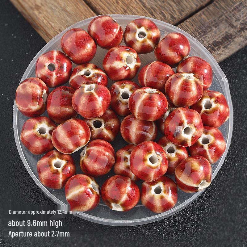 DIY Retro Ceramic Pumpkin Beads Bracelet Accessories - Handmade Jewelry Stringing & Weaving Materials