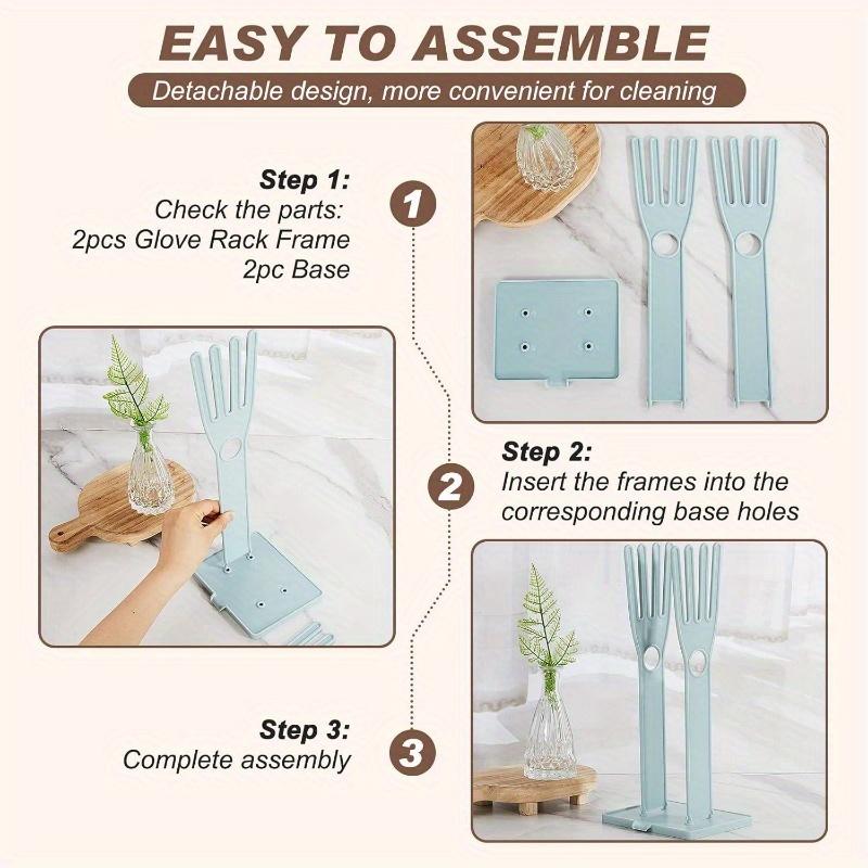 1/2Pc Kitchen Glove Holder Glove Drying Rack Dryer Plastic Mitten Rubber Rack Sink Stand Towel Hanger Reusable Towel Storage