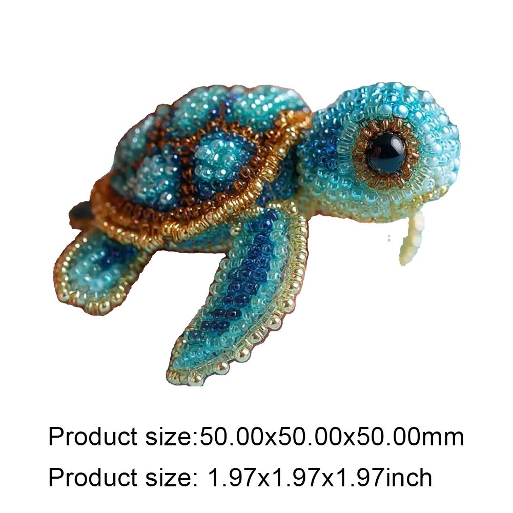 Creative Beaded Embroidery Kit Wear Resist Ocean-Themed Bead Embroider Suit Cute Ocean Animals Embroidery for Craft Lovers