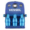 VESSEL Limited Edition Quick Catcher Triple Holder, Blue, QB-10B3BB