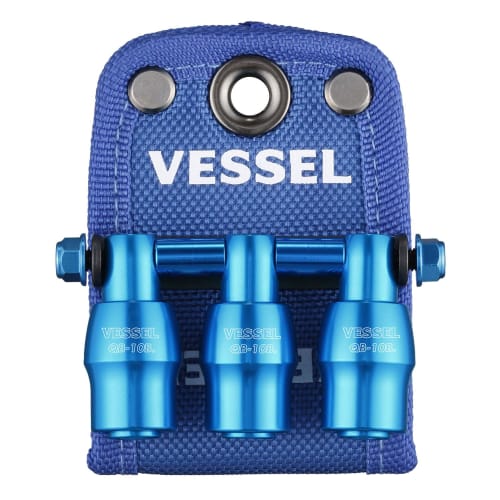 VESSEL Limited Edition Quick Catcher Triple Holder, Blue, QB-10B3BB