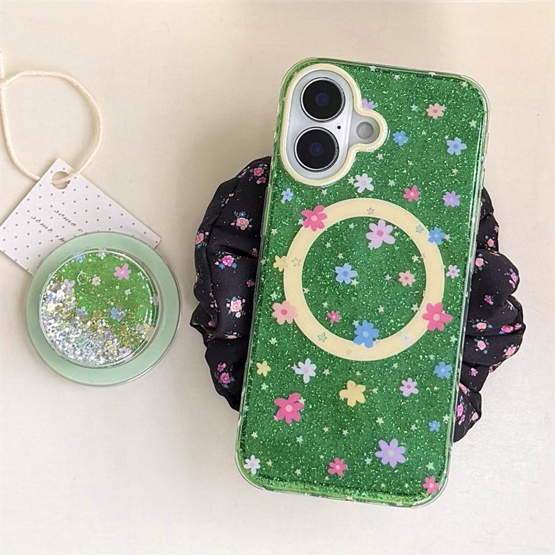 Colorful Glitter Magnetic Phone Case for iPhone 17/16 Pro Max/15/14 iPhone 14 Pro Max
