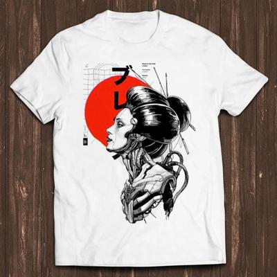 Japanese Robot Geisha Meme Style Unisex Gamer Movie Music Gift Funny Top Tee