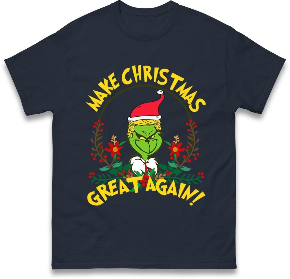 Donald Trump Christmas Tshirt Maga Make Christmas Great Again Funny Gift Top S