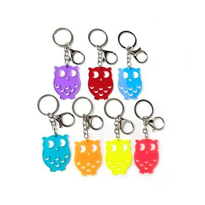 Colorful Acrylic Owl Keychain Pendant for Bags & Cars