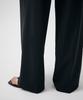 MUSINSA STANDARD WOMAN Women'S Summer Wool One-Pleat Wide Hidden Elastic Waist Slacks [Black]