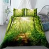 3D Landscape Bedding Set Printed Scenic Tree Sun Duvet Cover Pillowcases for Home Bedroom Twin Queen King Size