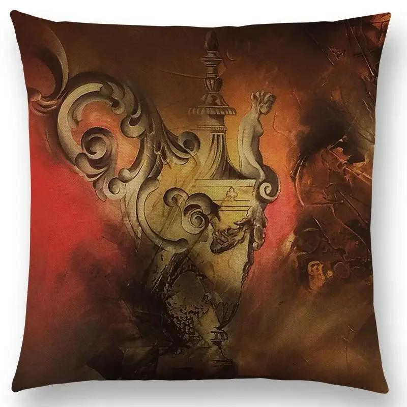 Neue Malerei im abstrakten Stil Skulptur Mysteriöses Muster Kissenbezug Sofa Zierkissenbezug