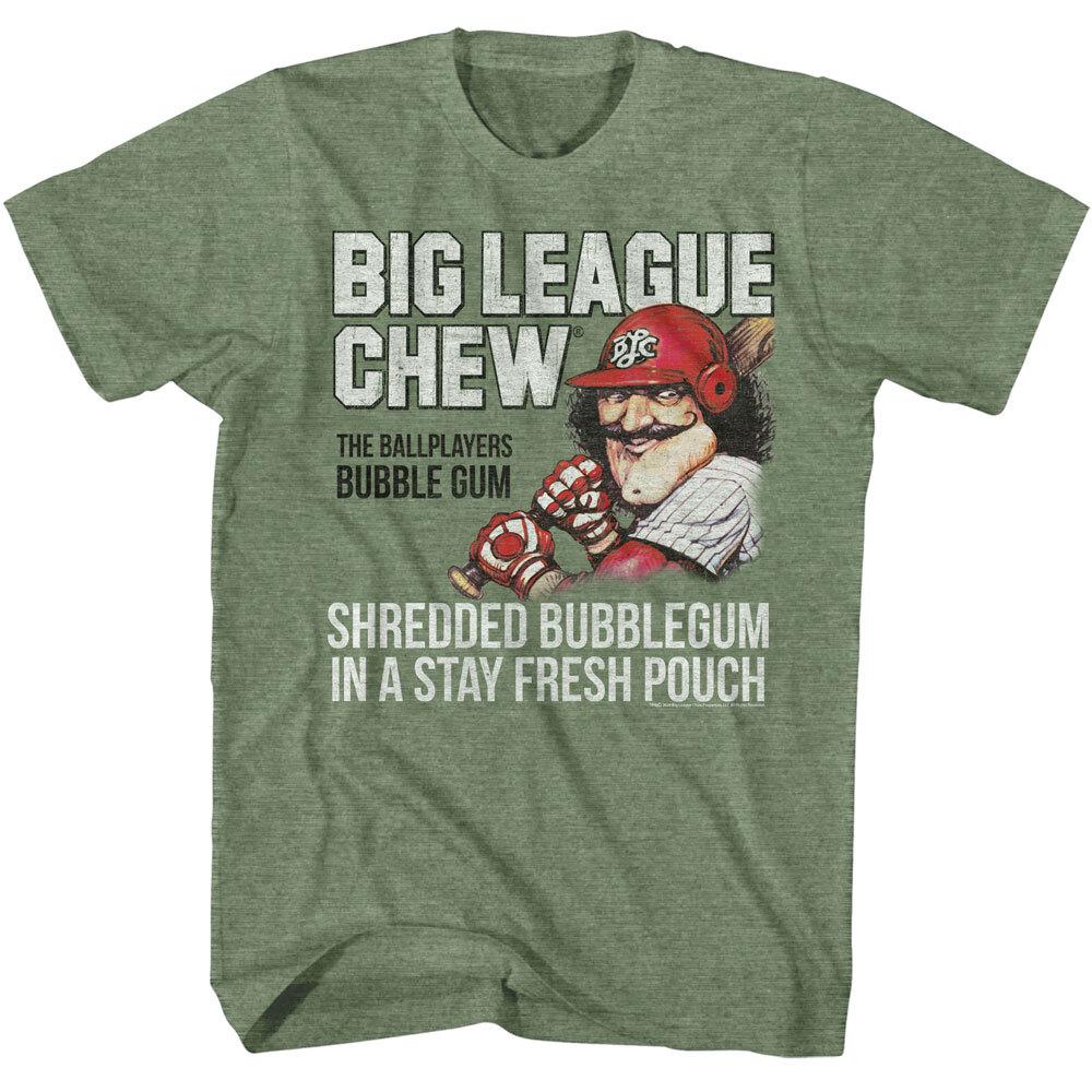 Big League Chew Ball Players Bubble Gum Handlebar Mustache Batter Men T Shirt XXL