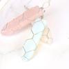Handmade Sword-Shaped Amethyst Agate Crystal Mesh Bag Pendant Necklace