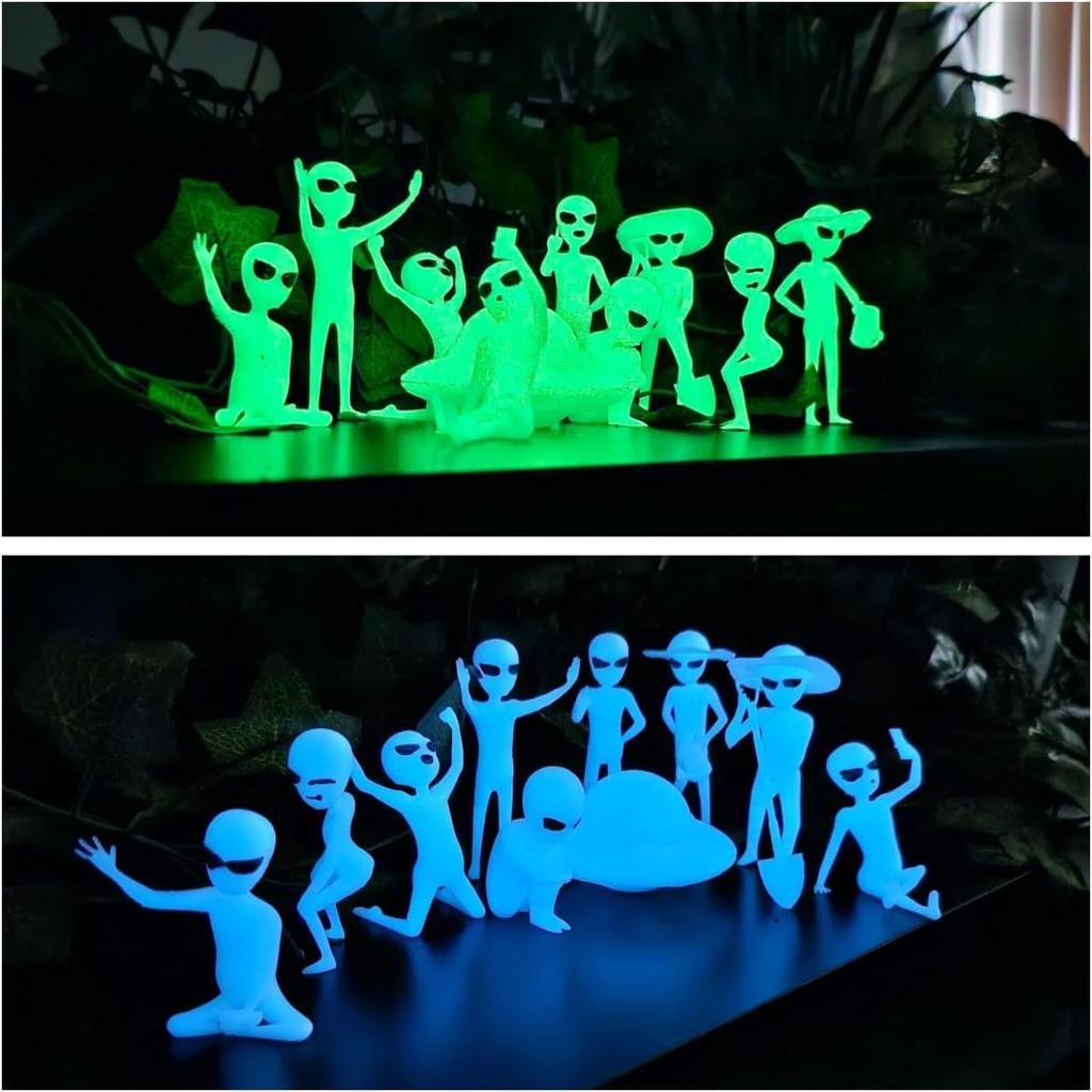 Glow in The Dark Alien Planter Tree Spirits Plant Accessory Miniature Luminous Garden Ghost Decor,Outside Indoor Outdoor Patio Lawn Yard Decoration