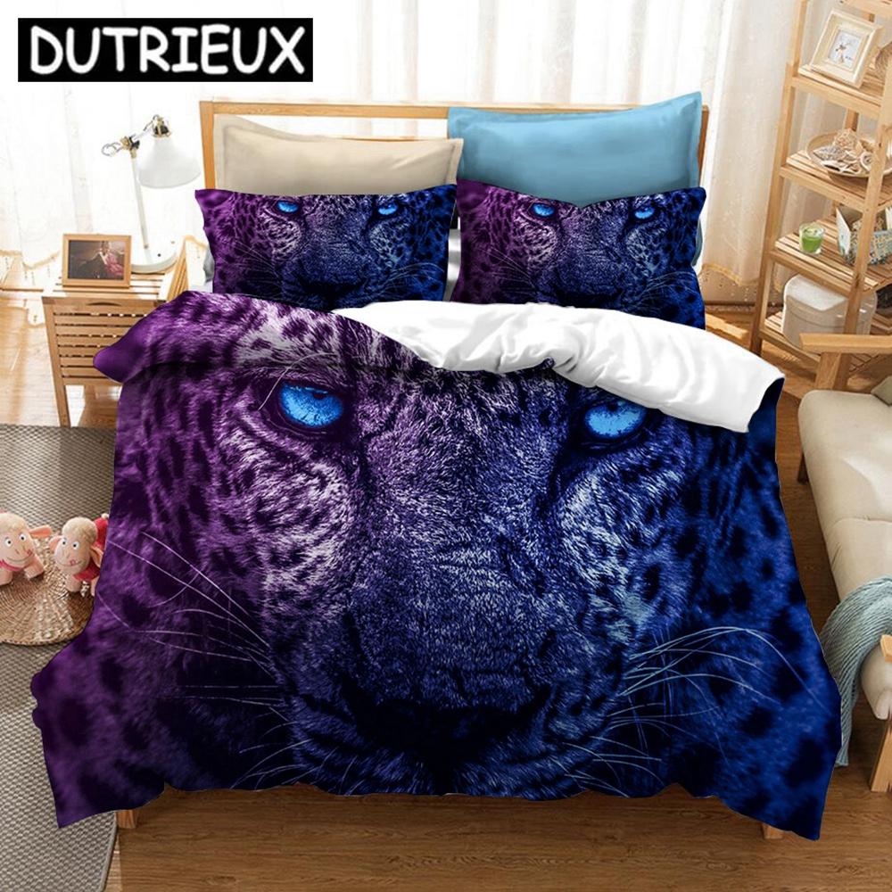 Comforter Animal Series 3D Printed Peacock Lion Dog Bedding Set S S Comforter Bedding Set Bedclothes