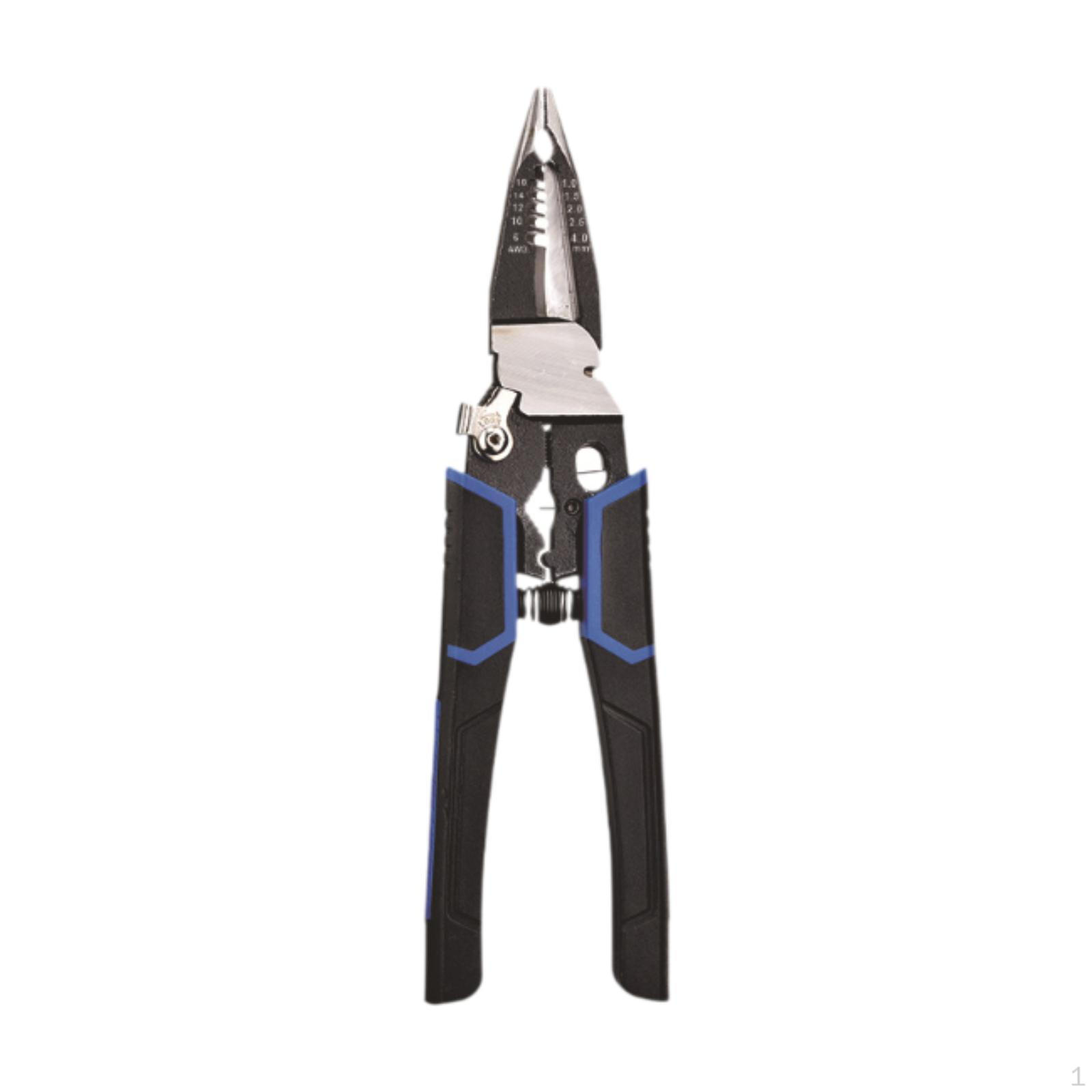 

Cable Cutter Pliers for Electricians with Wire Stripping Functionality синій