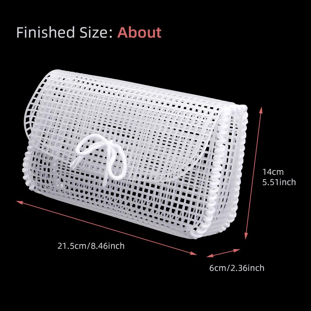 5pc White Plastic Mesh Sheet for DIYKnitting Bag &Creative Woven Art Craft, DIY Liner Bag Material, Durable Weave Design Pattern