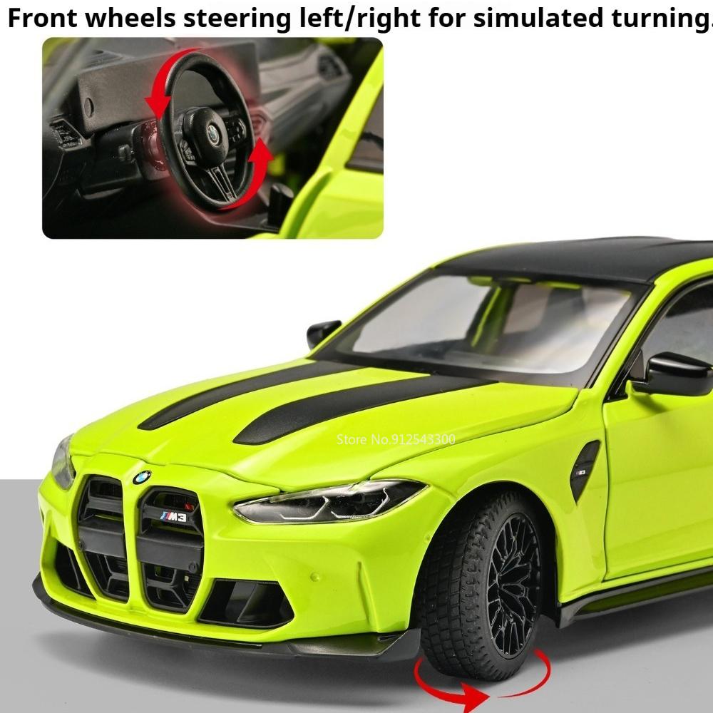 Skala 1:24 M3 CS LCI 530LI Modellauto Spielzeug Metall Druckguss Türen zu öffnen Sportwagen Sound Licht Modelle Kinder Sammlerstück