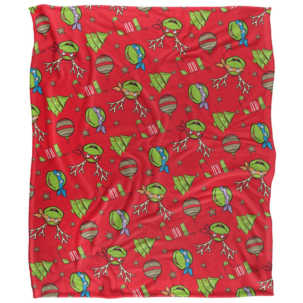 TMNT Silky Patterned Christmas Supersoft Blanket