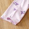 Kids' Autumn Lycra Cotton Pants Set: High-Elastic, Cartoon Print, Soft & Skin-Friendly Home Wear.