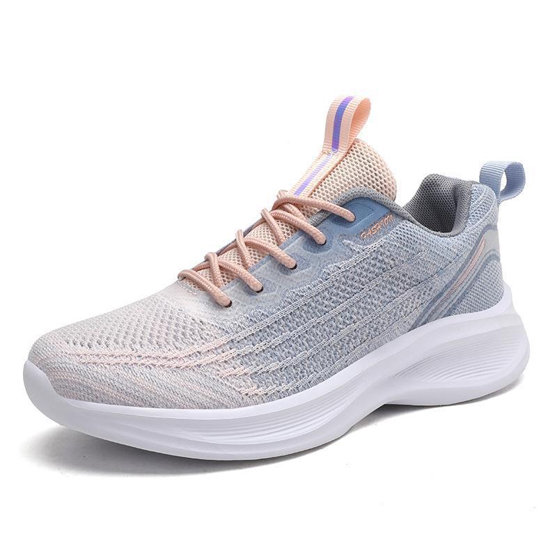 Autumn Middle School Students Lightweight Breathable Fly-woven Casual Shoes Running Shoes Women's Travel Shoes Sports Women