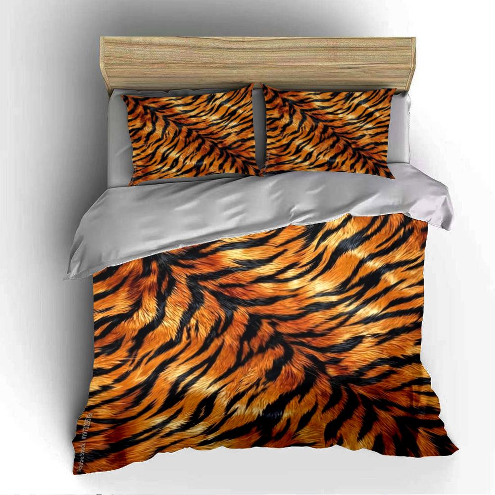 Tiger Stripe Pattern Bedding Set Bedding set (1 duvet cover, 2 pillowcases, duvet not included)