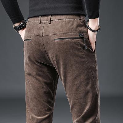Herbst und Winter Leichte Luxusqualität Casual Slim Fit Weiche Freizeithose für Herren Business Cord Baumwollhose