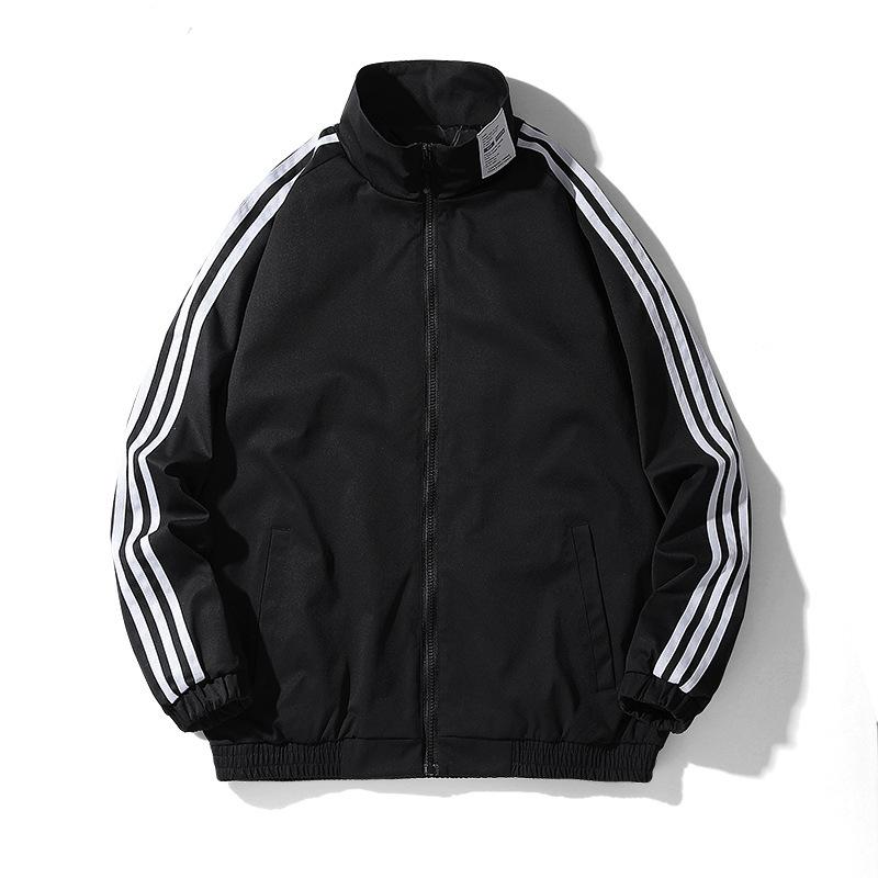 Jacket Jacket Men's Solid Color Casual Loose Cardigan Spring and Autumn Jacket Korean Version Casual Three-bar Coat