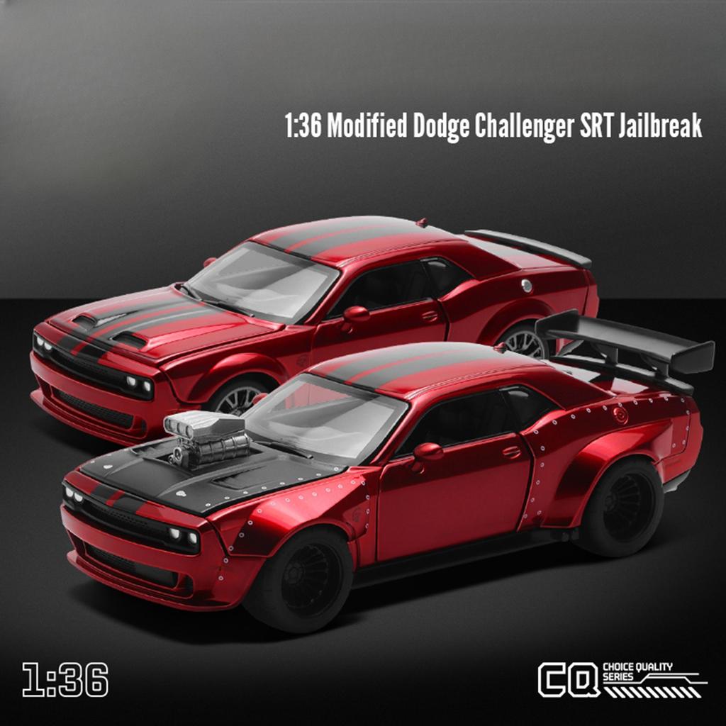 1: 36 Dodge Challenger Alloy Car Model Modified Version, Detachable and Assembled Children's Toy Car Ornament