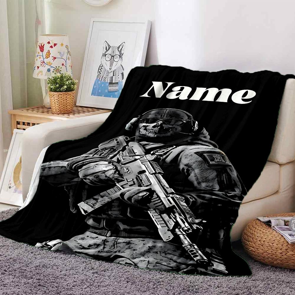 Custom Name Fall Guys Party Blanket for Couch & Bed, Plush Cozy Fuzzy Blanket Super Soft & Warm Blankets for Fall and Winter. 0908119