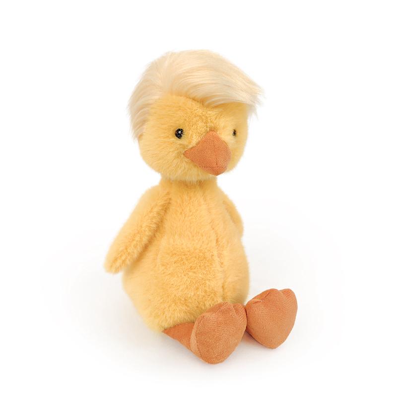 Funny Yellow Duck Plush Toy Homemade hairstyle Duck Plush Doll for Boys And Girls To Accompany Sleeping Gifts Brithday Gift