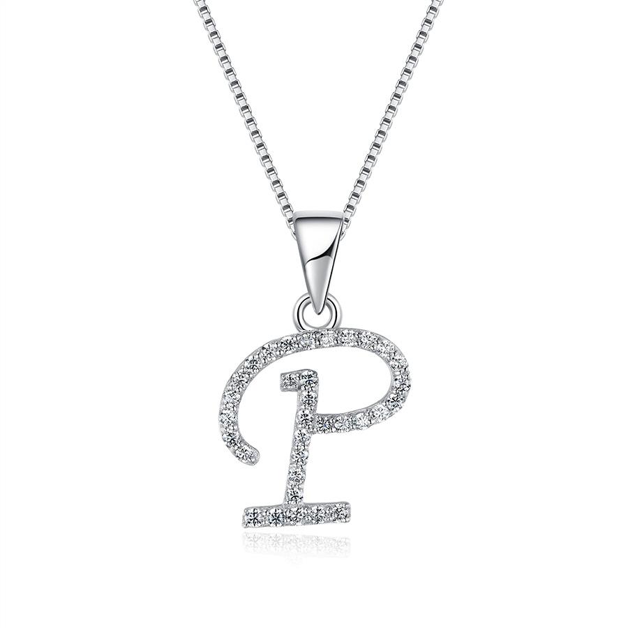 

26 английских букв ожерелье для женщин мода ключица цепочка короткая ювелирные изделия ожерелье кулон белый