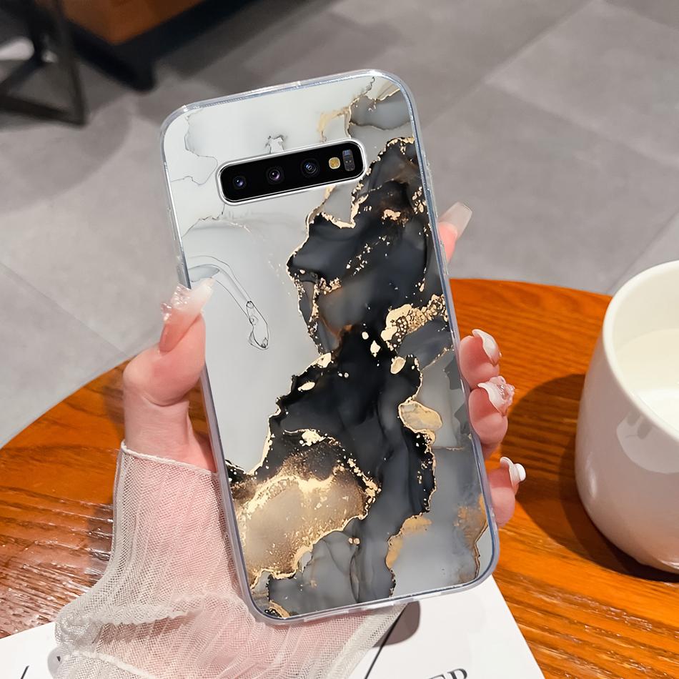 For Samsung S10 Lite Plus S10E Phone Case Creative Stamp Soft Clear Silicone Anti Drop Back Cover For Samsung Galaxy S 10 E Mask