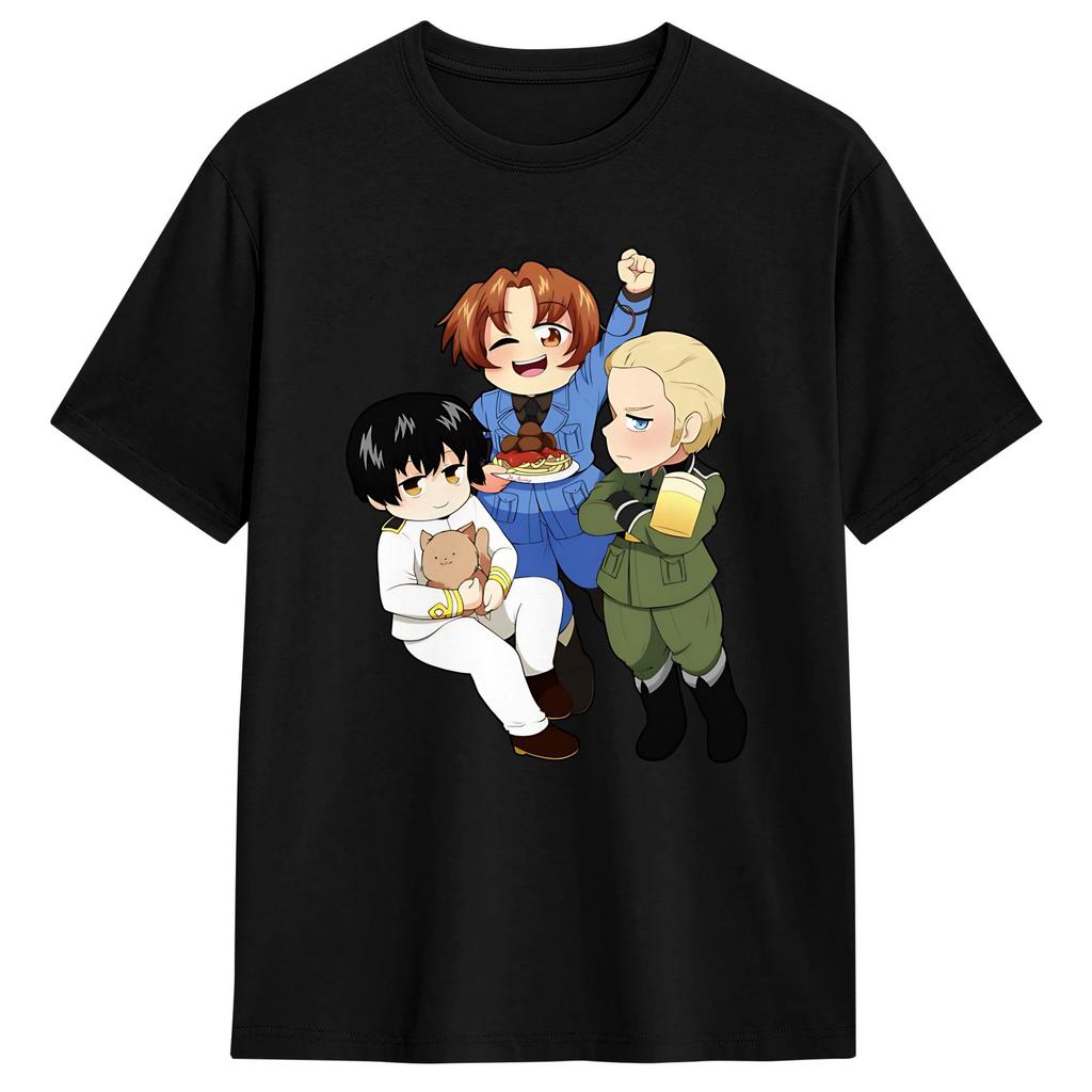 Hetalia Axis Power Unisex T Shirt Casual Tee Shirt Short Sleeve Crew Neck Tshirt Cotton Adult Tops